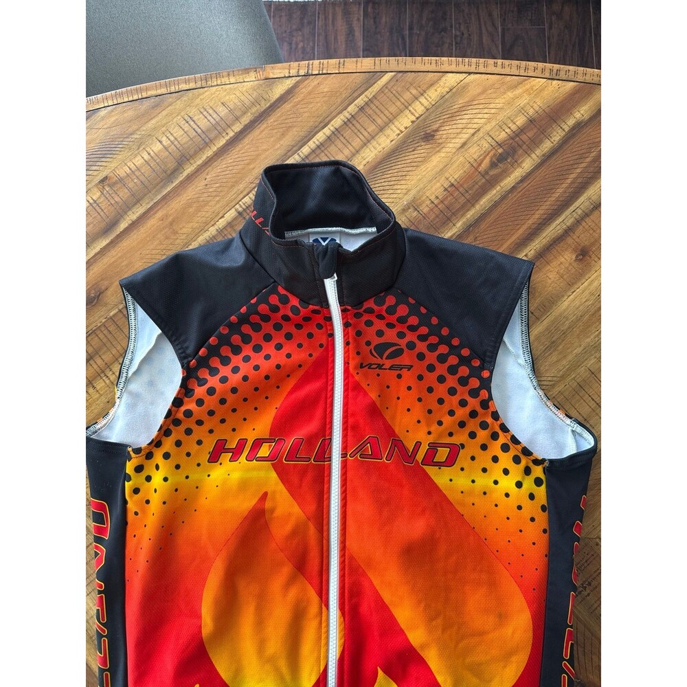Vintage Voler Holland Cycling Vest Men’s L Dutch Netherlands Cycling Gilet 3-Poc